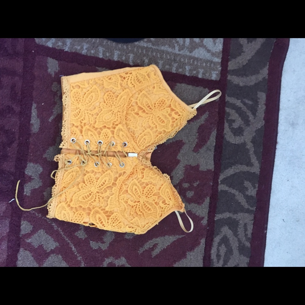 Lace up crop top